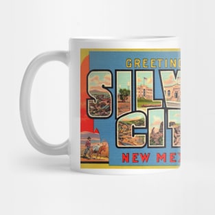 Greetings from Silver City, New Mexico - Vintage Large Letter Postcard Mug